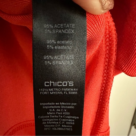 Chico's Travelers Soutache Cardigan Jacket Island Coral XL - Picture 12 of 12